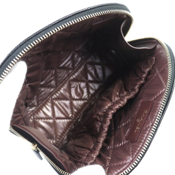 CHANEL Black Caviar Leather Logo Pouch - Picture 8 of 10